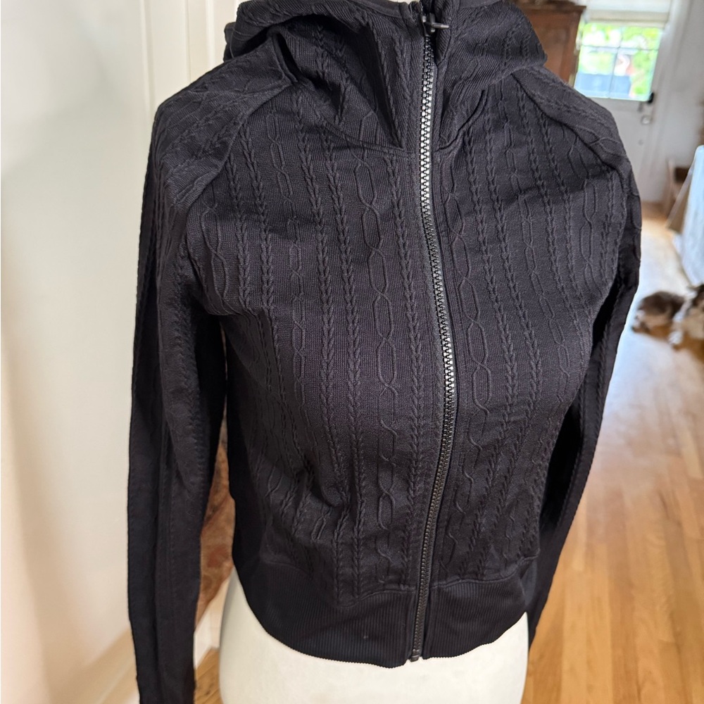ALO Yoga Black Textured Utility Jacket NWOT size S